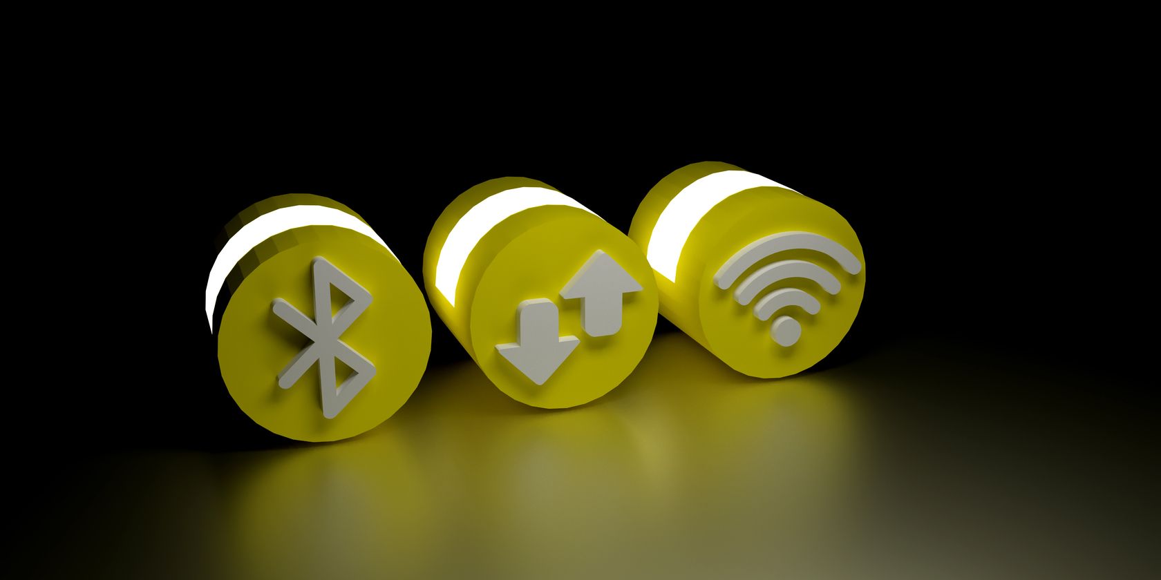 The Bluetooth logo alongside data and Wi-Fi symbols