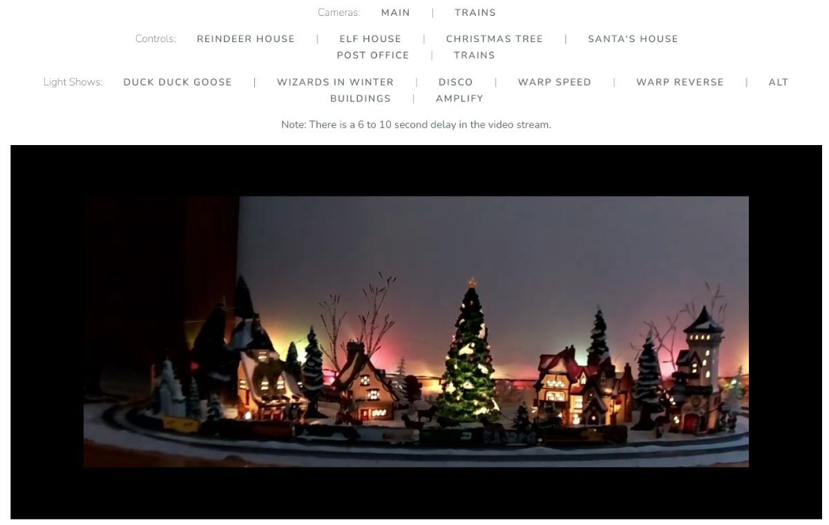 ChristmasVillage.io is a live-stream model village that anyone can control over the internet