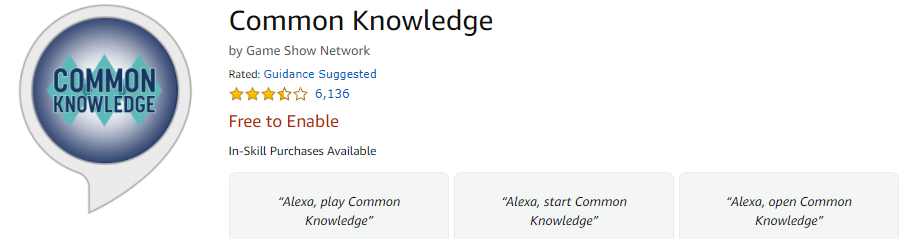 Common Knowledge skill