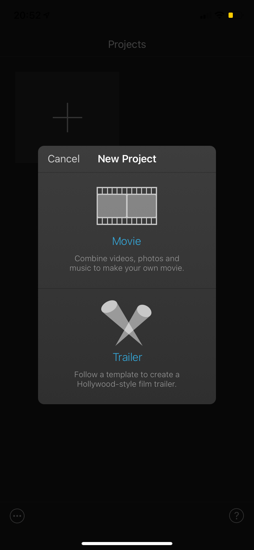 adding a video to iMovie