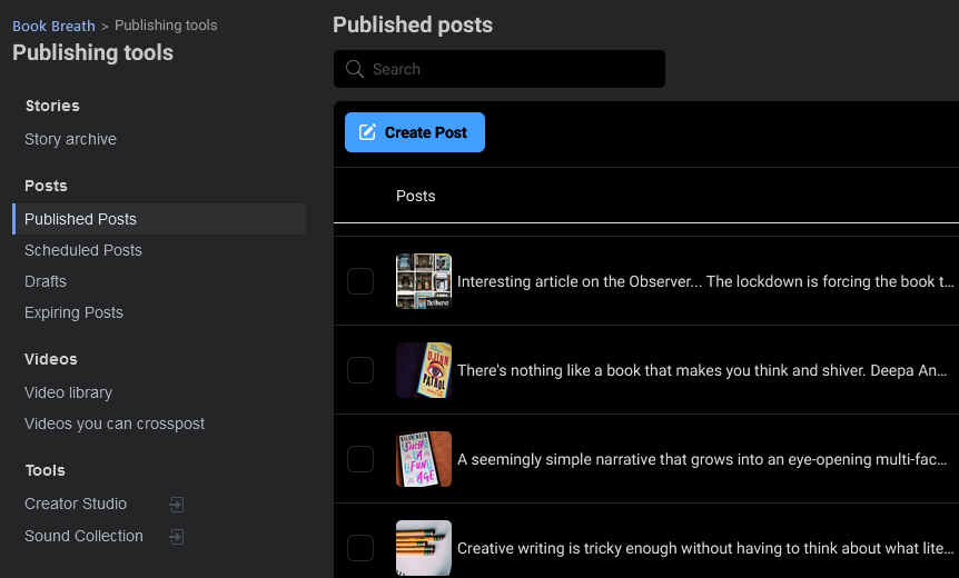 Facebook Publishing Tools Posts and Features
