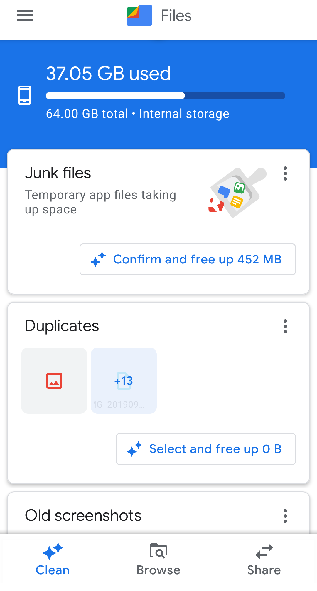Files by Google Junk Files