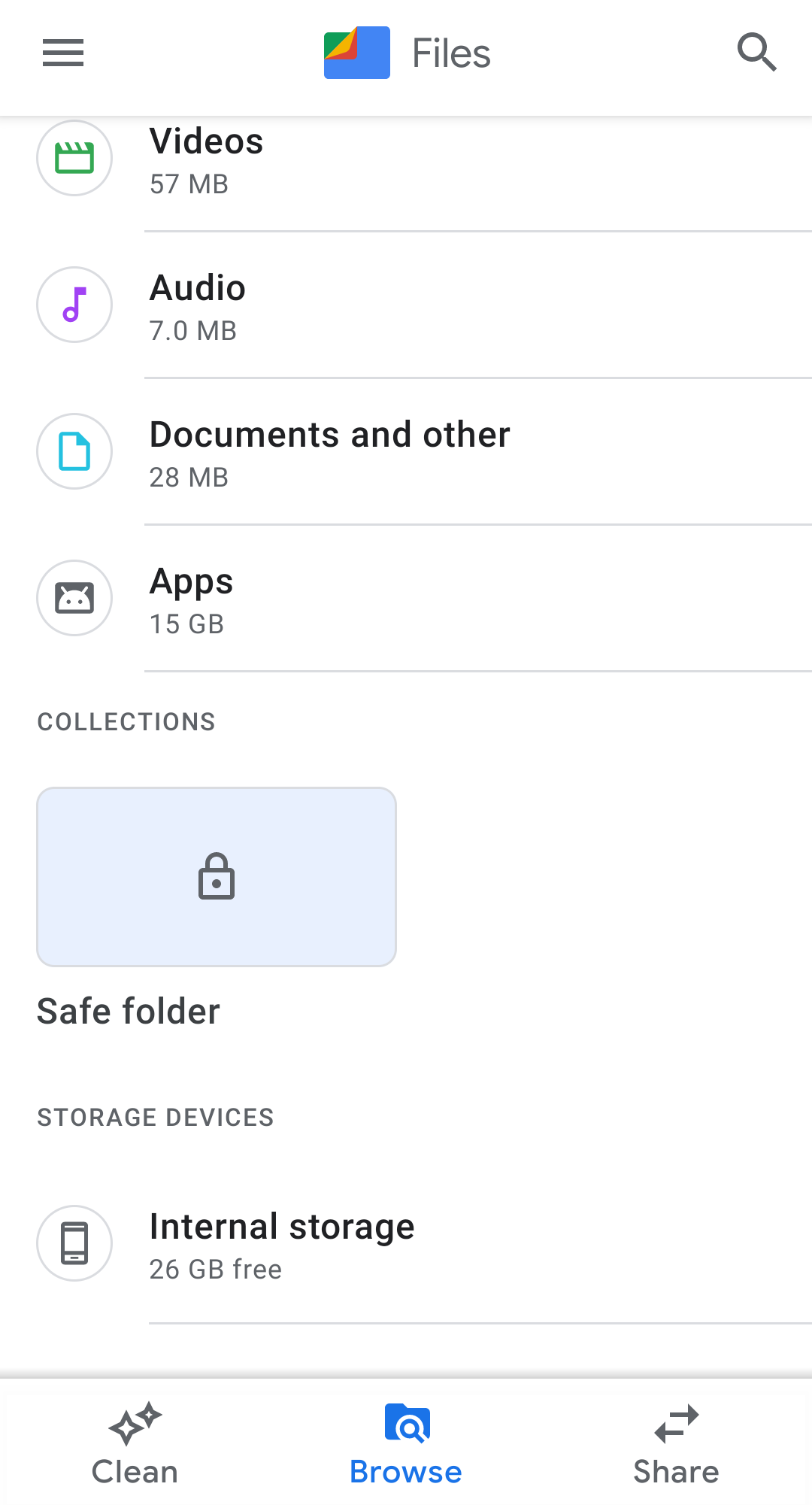 Files by Google Safe Folder