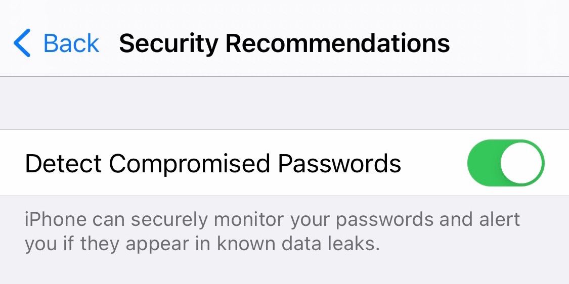 iphone security recommendations detect compromised passwords