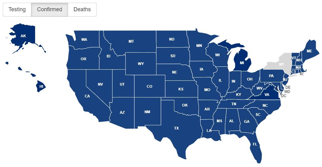 Johns Hopkins US state data availability graphic