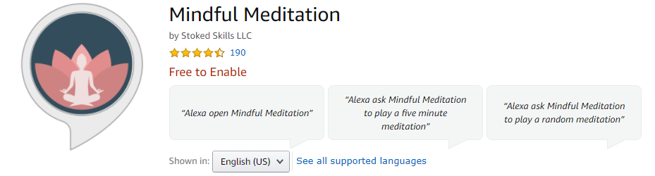 Mindful Meditation skill