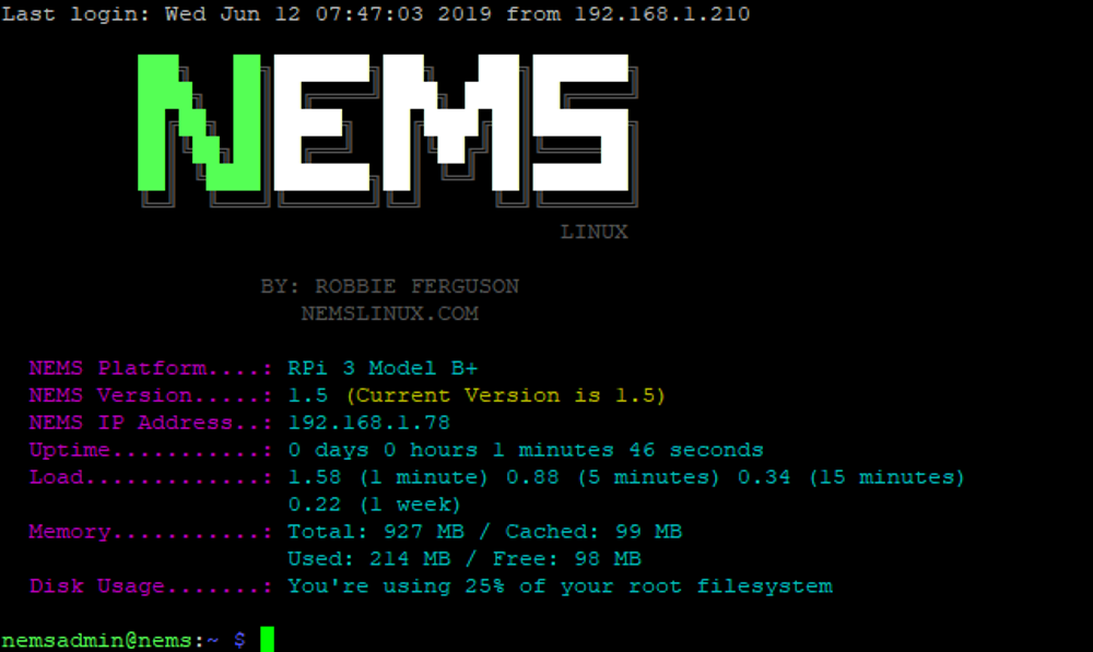 NEMS Linux for Raspberry Pi