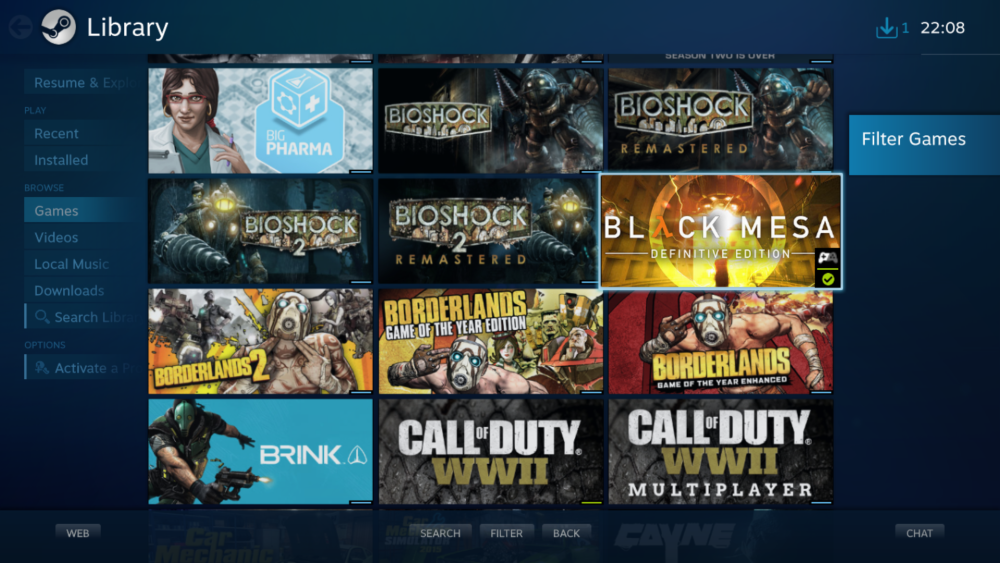 Use your PC like a game console with Steam Big Picture Mode