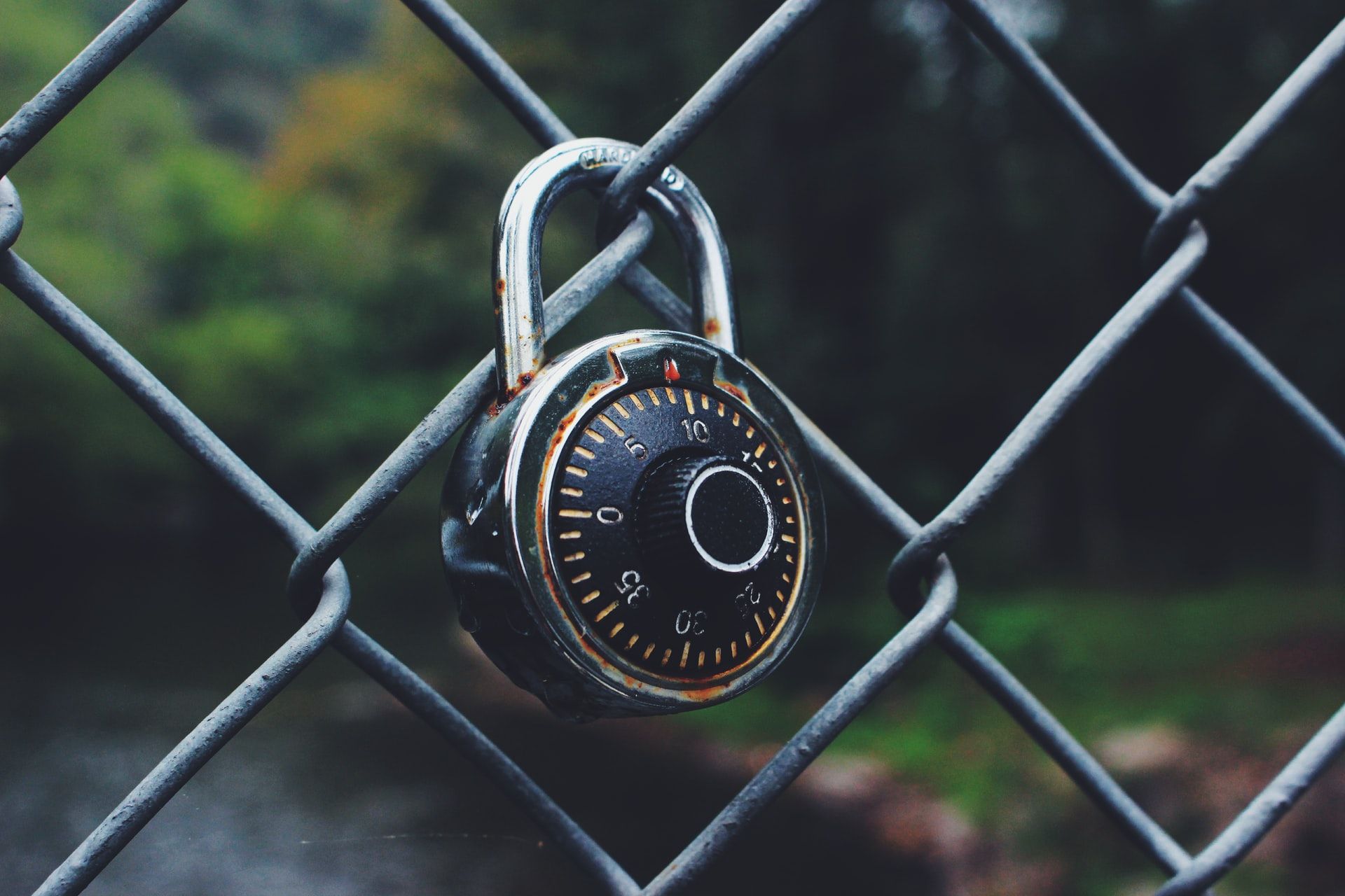 A sturdy lock on a fence