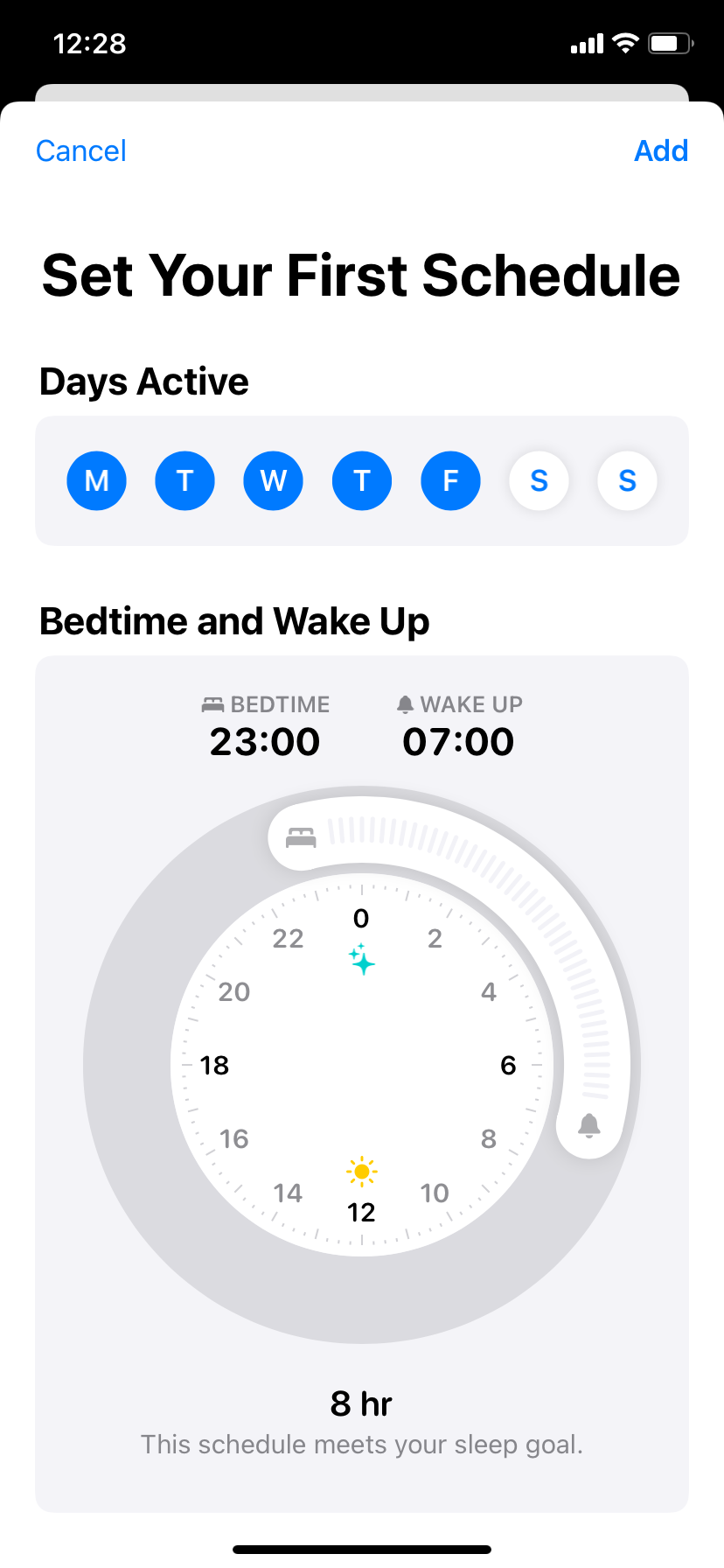 first sleep schedule