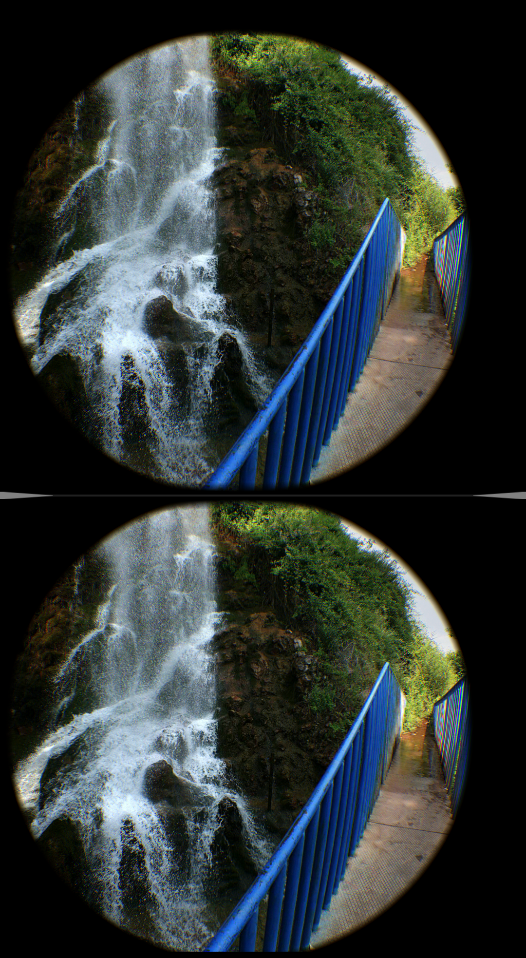 Sites in VR App Waterfall and Bridge