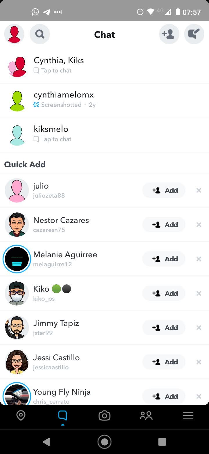 snapchat friends new chat