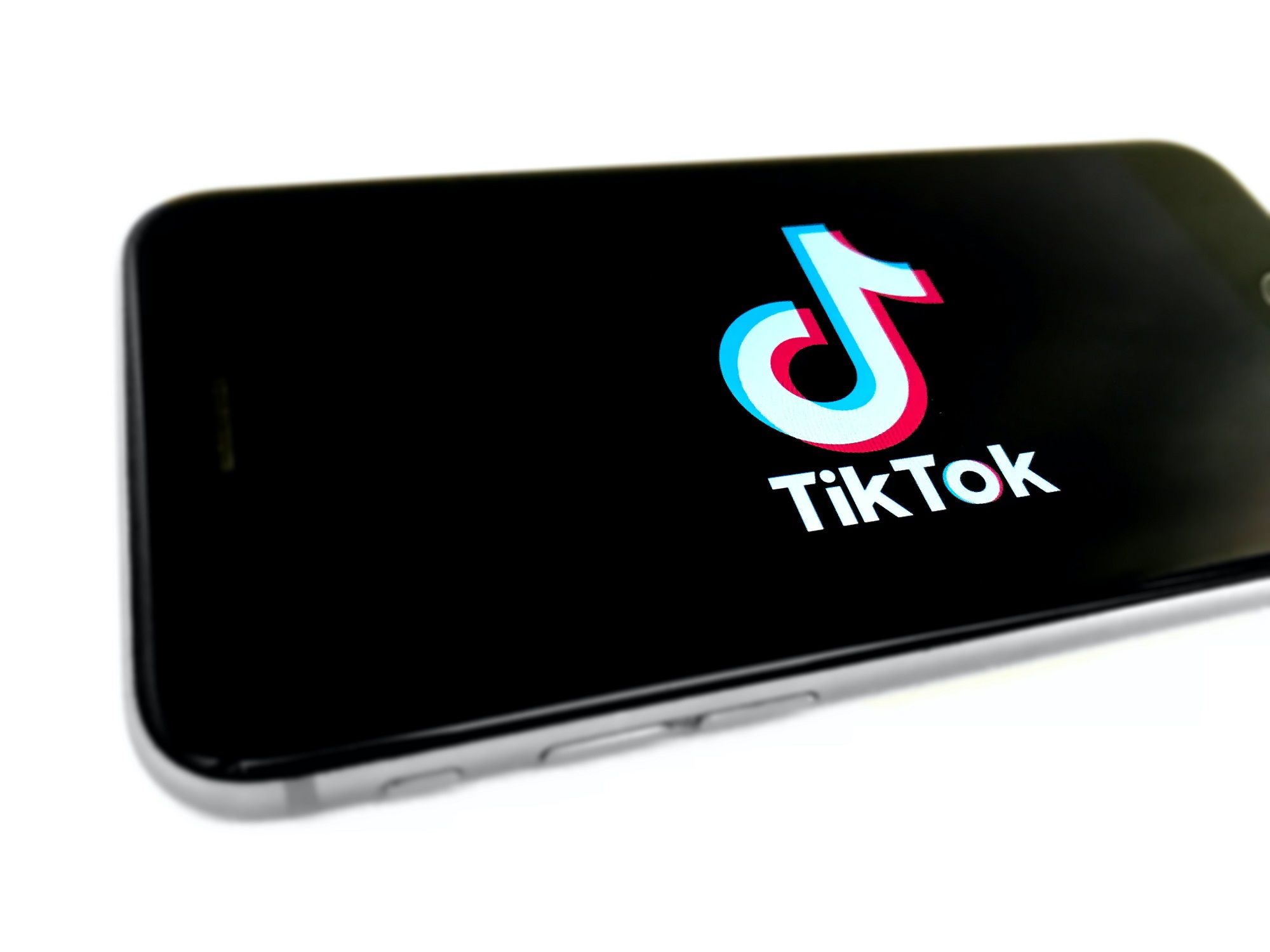tiktok logo on smartphone