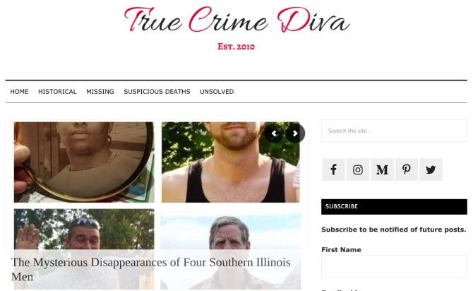 True Crime Diva has some of the most well-researched true crime mysteries and disappearances