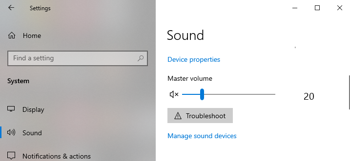 Windows 10 sound settings