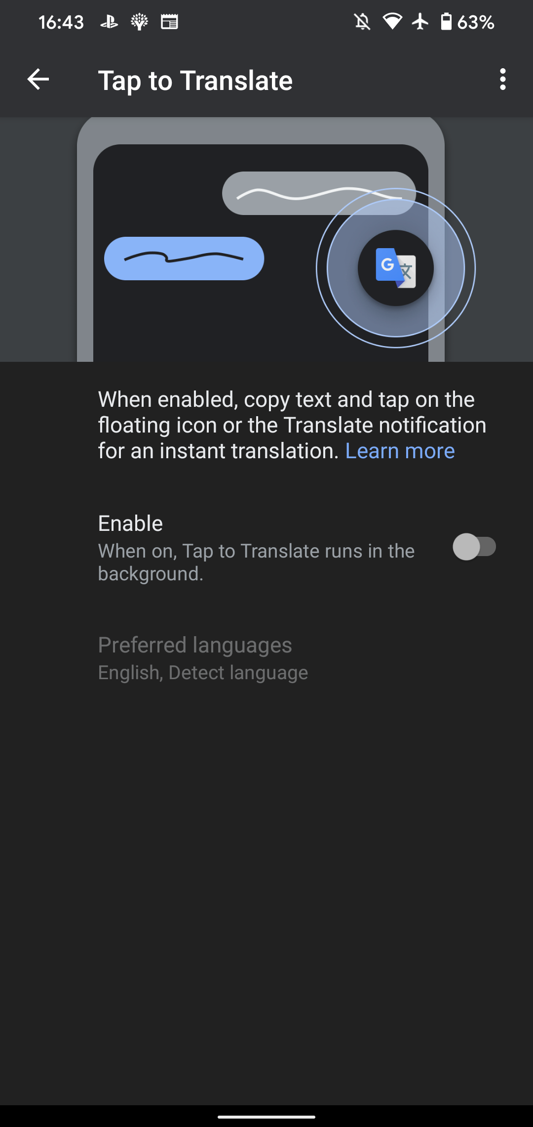 Tap to Translate Android