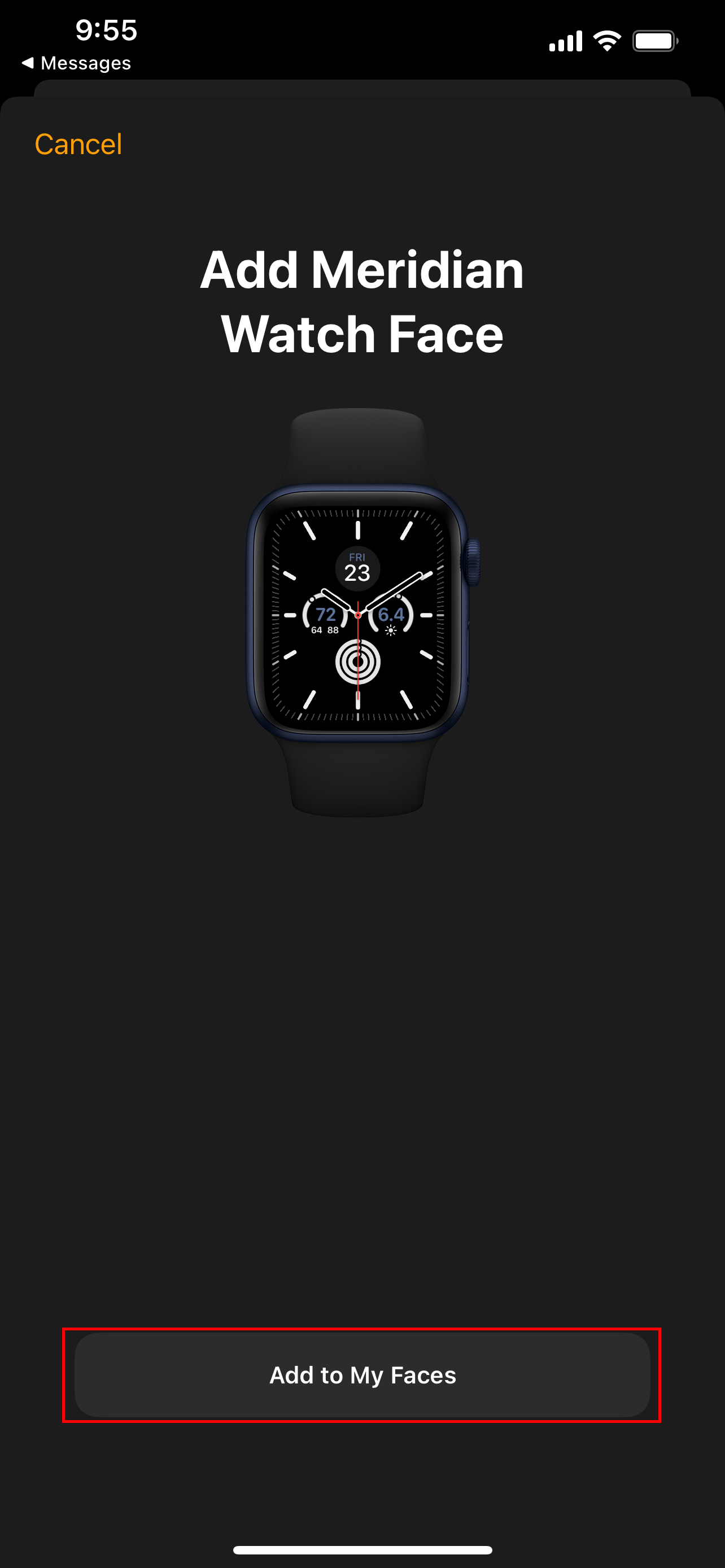 Add Watch Face to Gallery