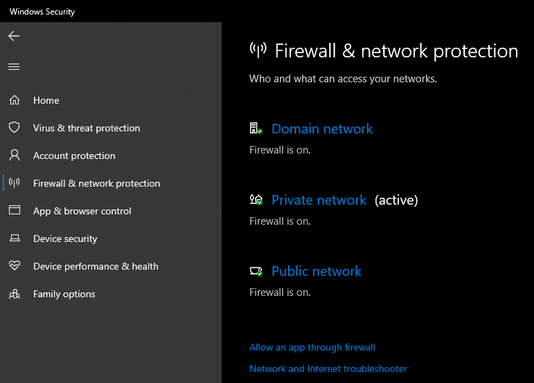 Firewall allow