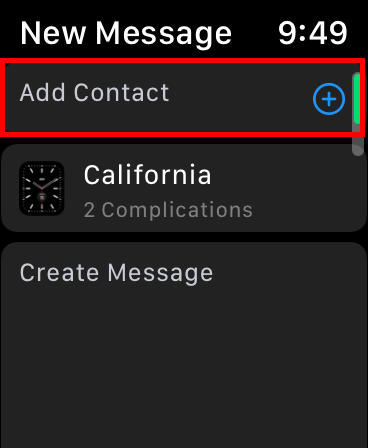 Choose contact Apple Watch face