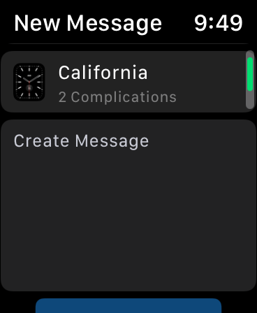 Compose message to share watch face