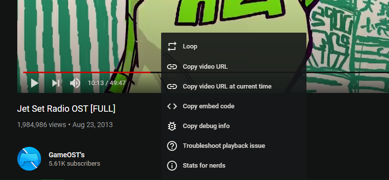 Copy Video URL Current Time