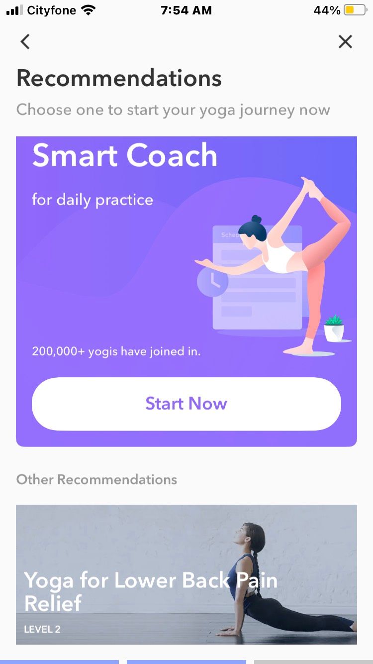 Daily Yoga Mainscren Screenshot