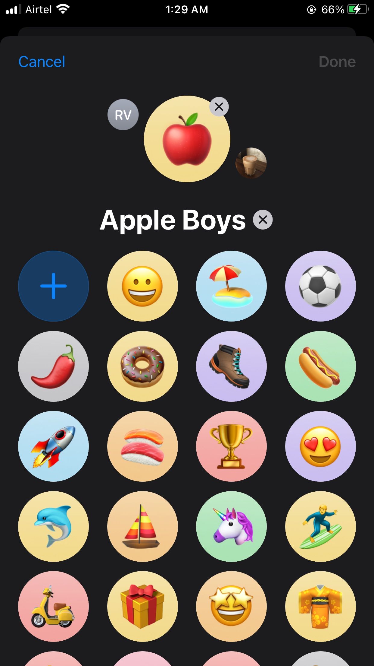 Pick Emoji as Group Chat Photo Emoji