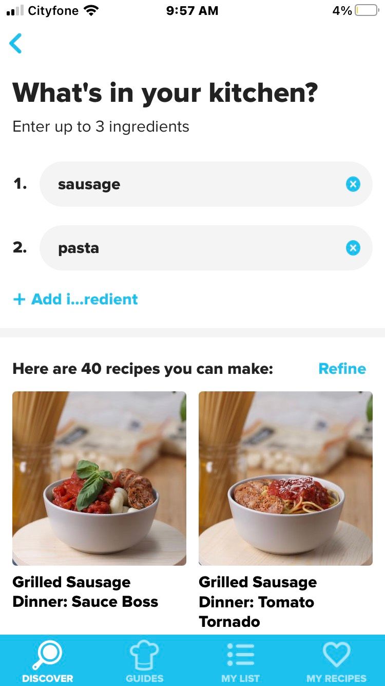 Tasty Sausage Pasta Search