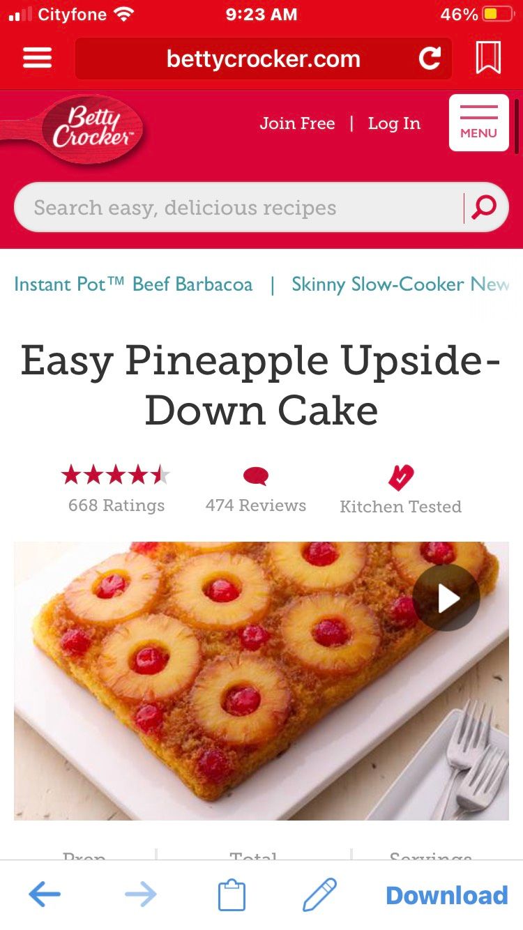 Betty Crocker Pineapple Cake Recipe