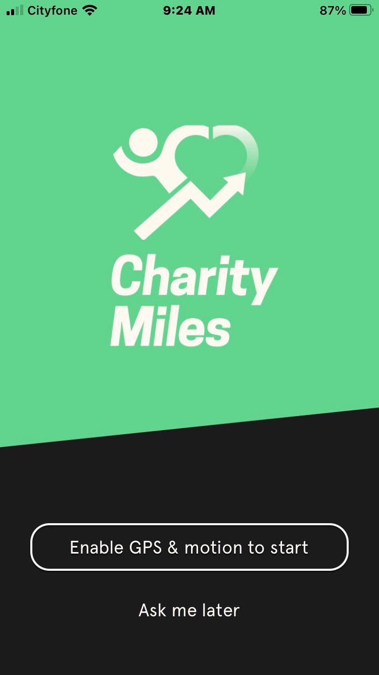 Charity Miles Loading Screenshot