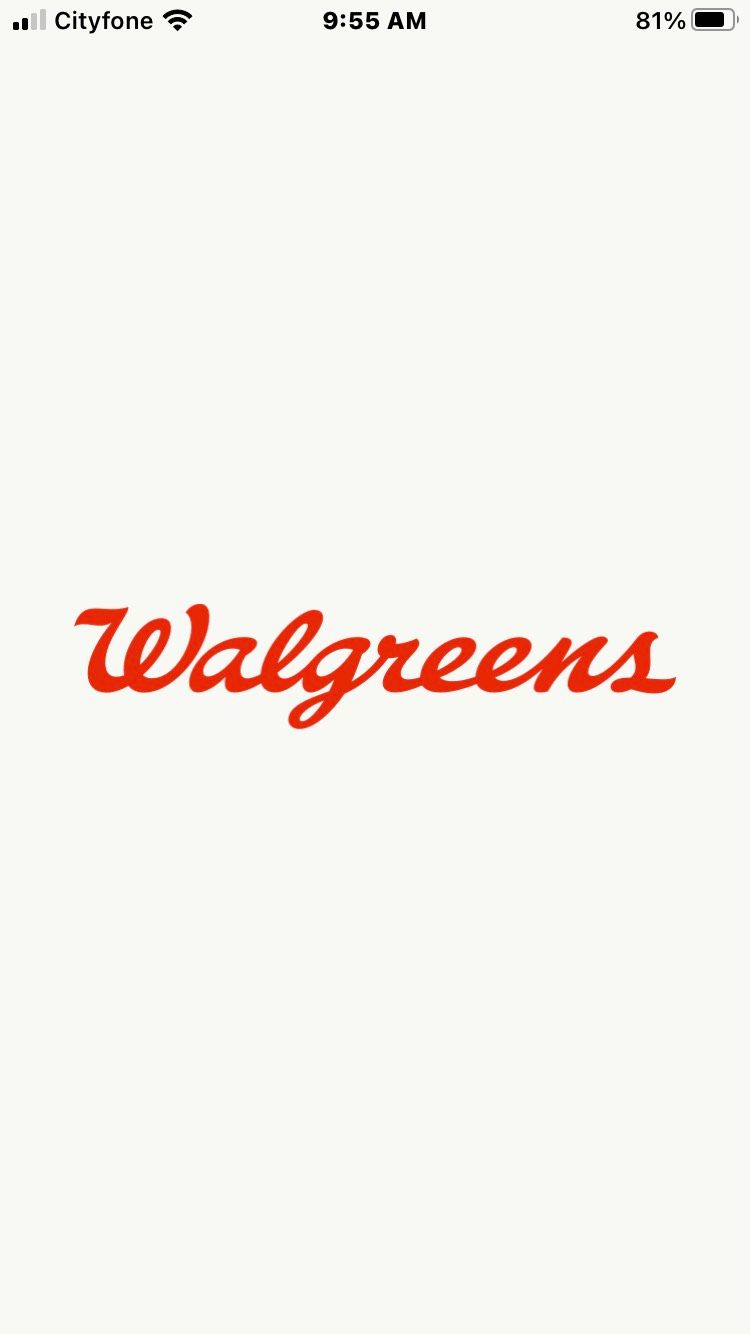 Walgreens App Homepage Screenshot