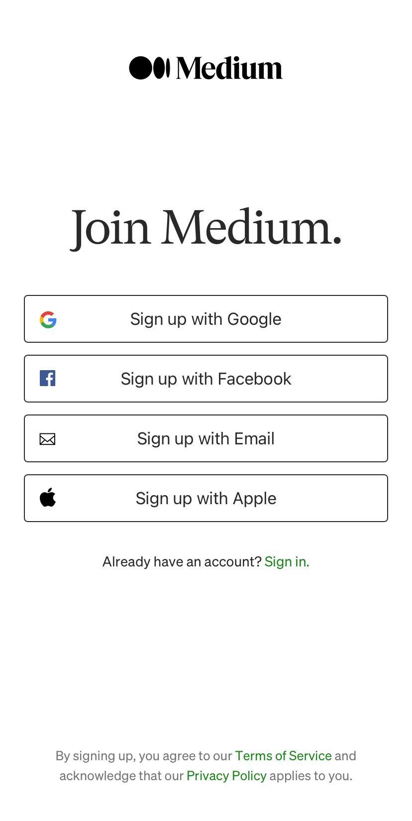 Join Medium On Mobile App