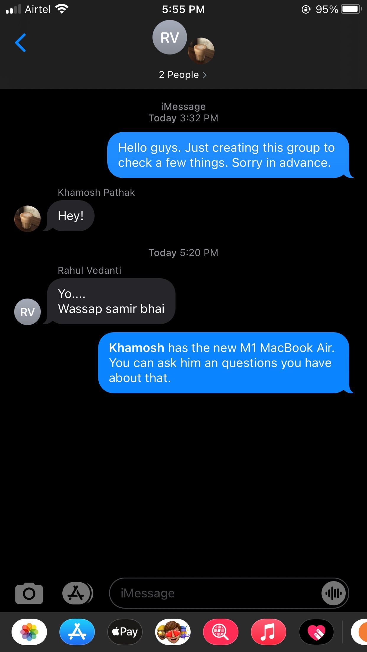 Mentioned Name appears in Bold in iMessage group chat
