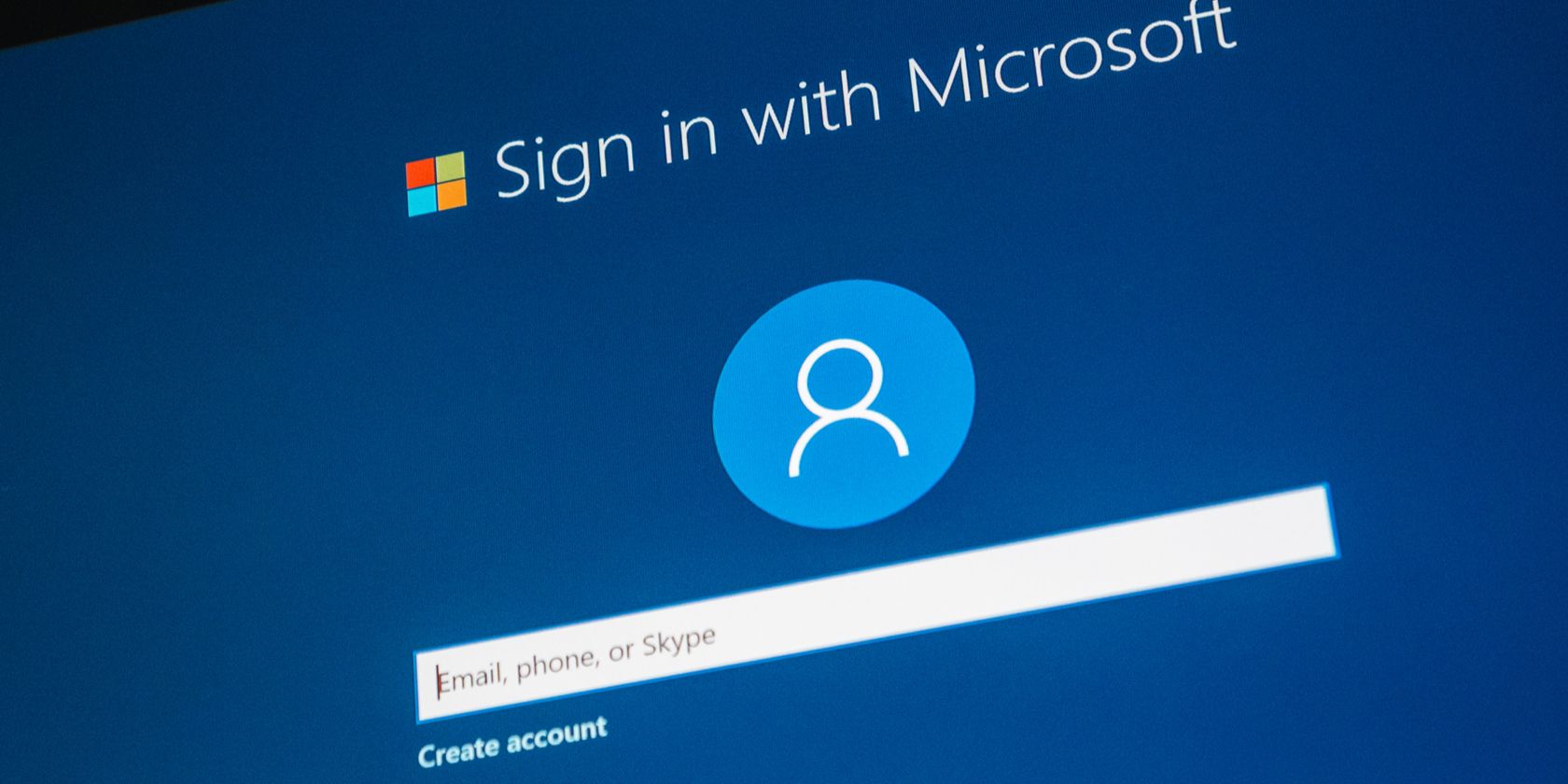 The Microsoft account sign-in page