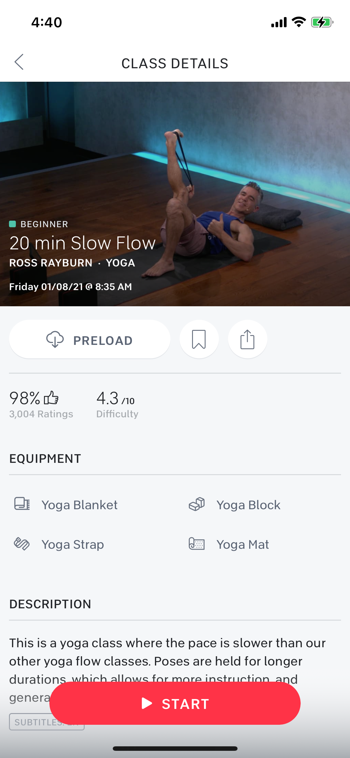 Peloton Yoga Class