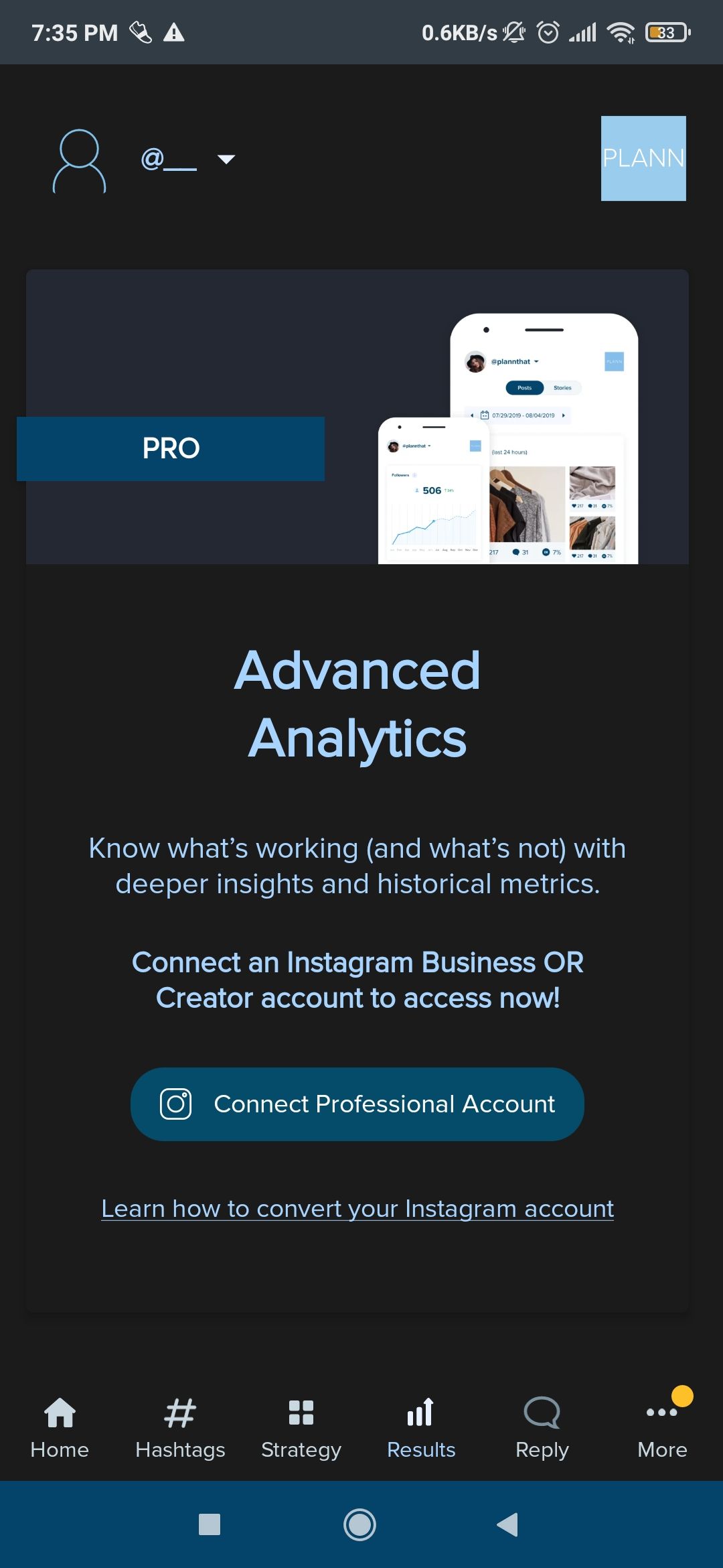 Plann Analytics for Instagram