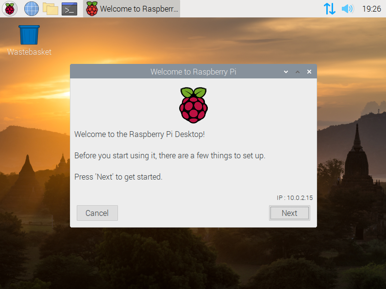 Raspberry Pi start screen