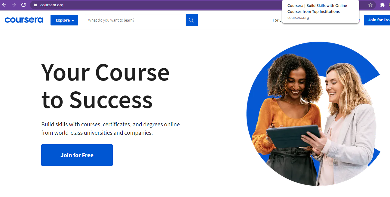 Screenshot Coursera