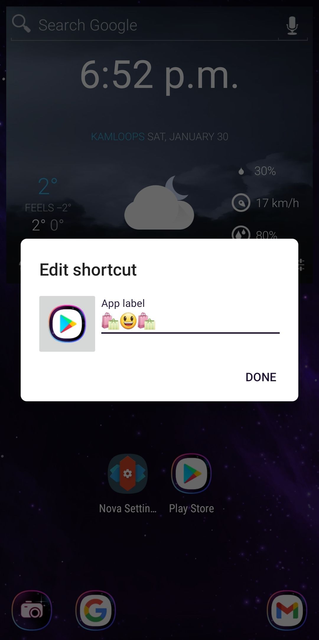 Nova Launcher lets you rename icons if the text is cluttering your screen