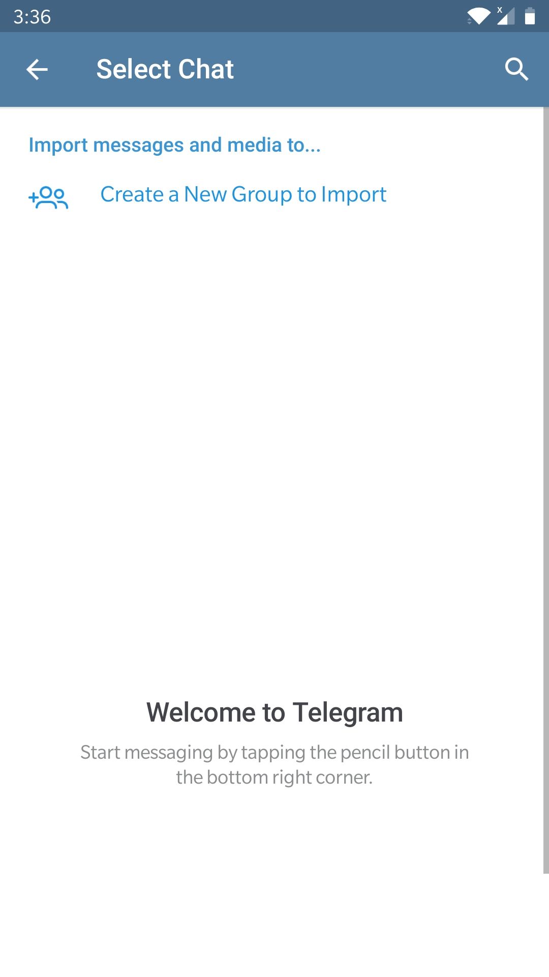 Telegram Create new Group in Telegram for Android