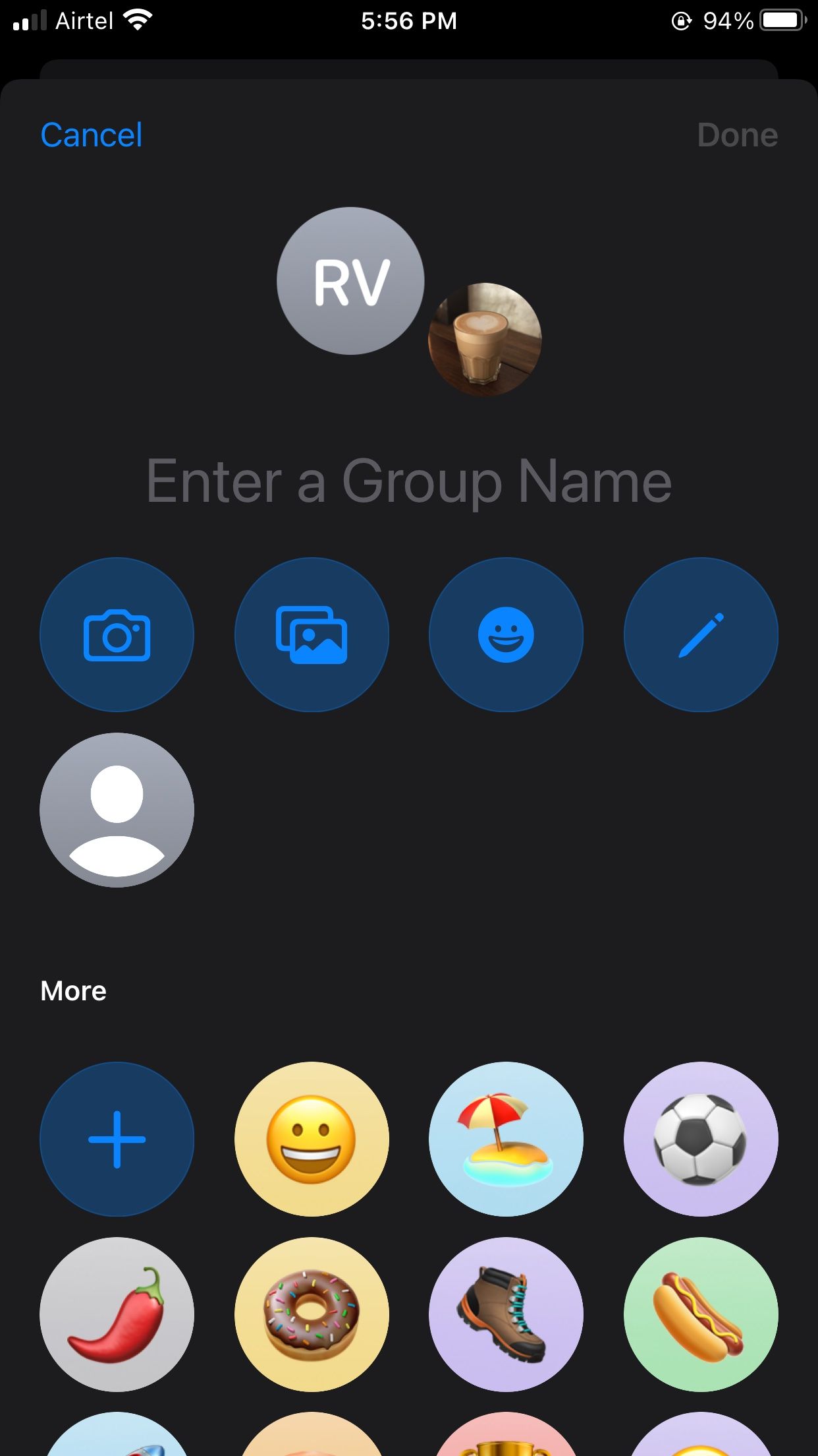 Type Group Chat Name