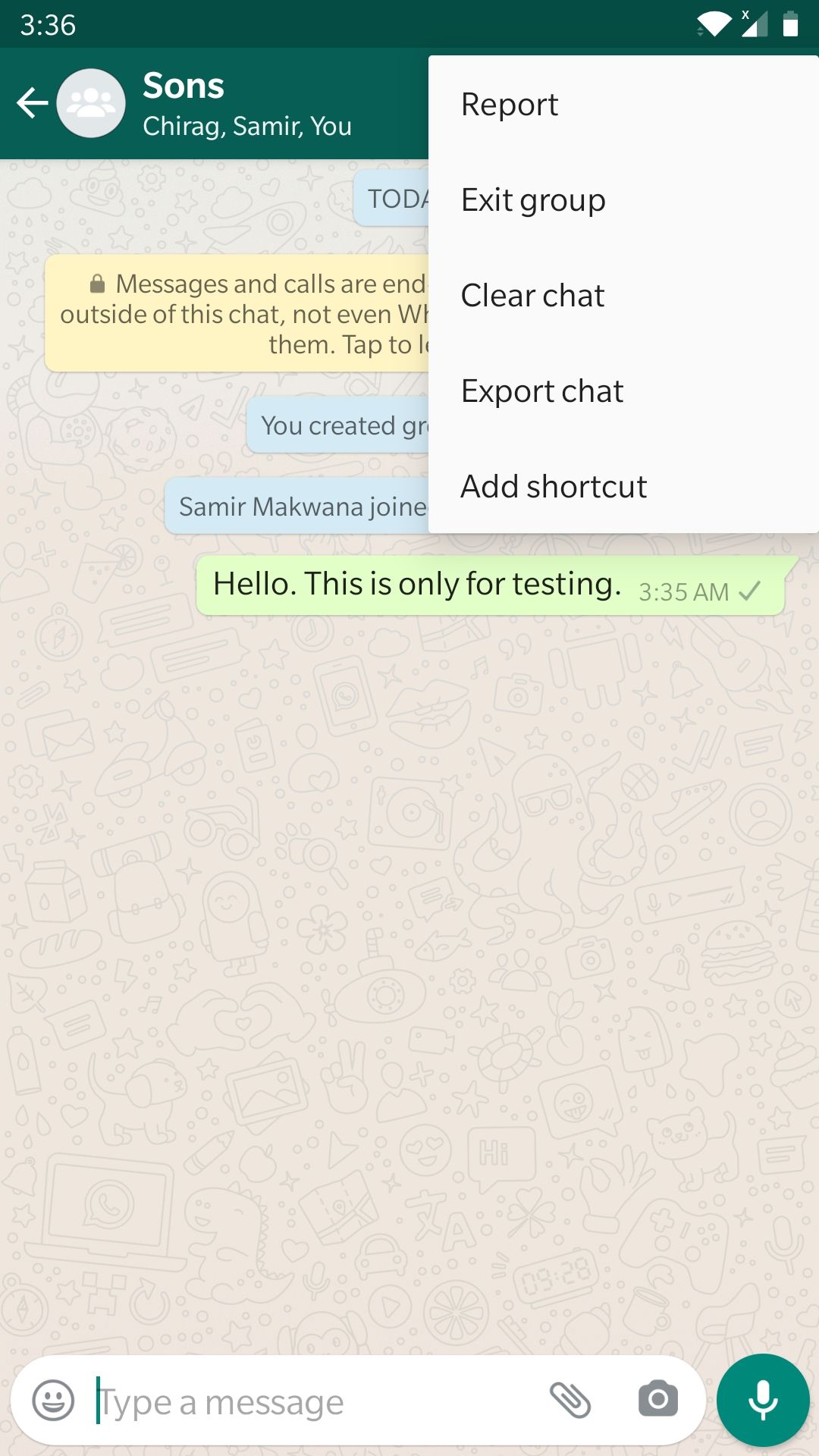 WhatsApp Group Chat Export from Android