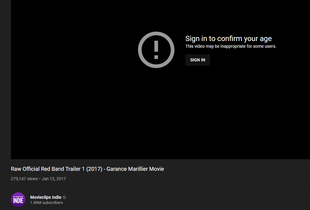 YouTube Sign in Video Restricted