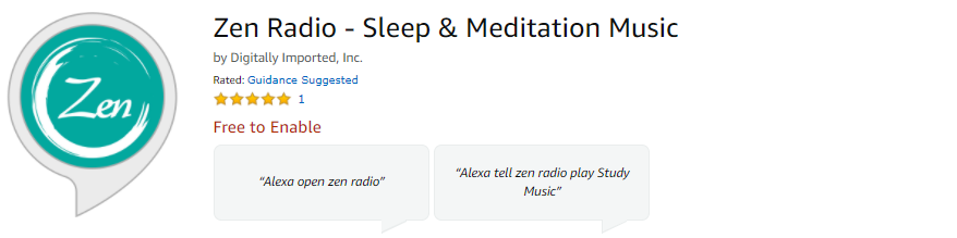 Zen Radio - Sleep &amp; Meditation Music skill
