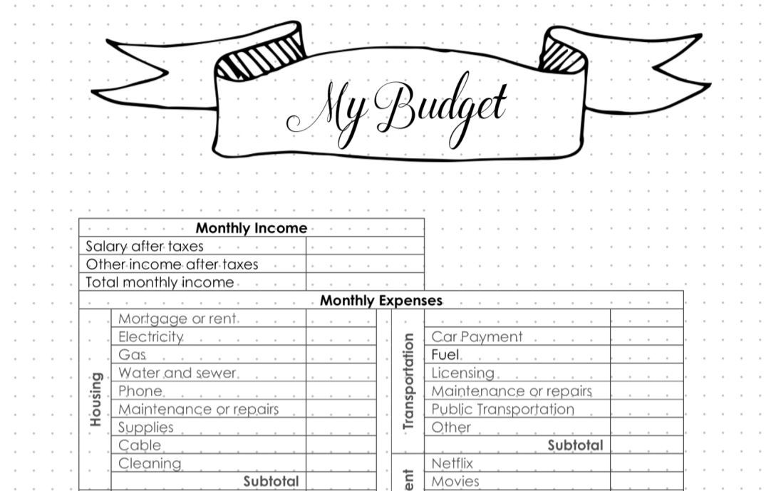 The Budget Planner Book is a free printable 24-page book to plan your money