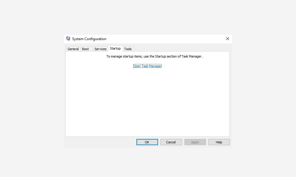 Click on Open Task Manager