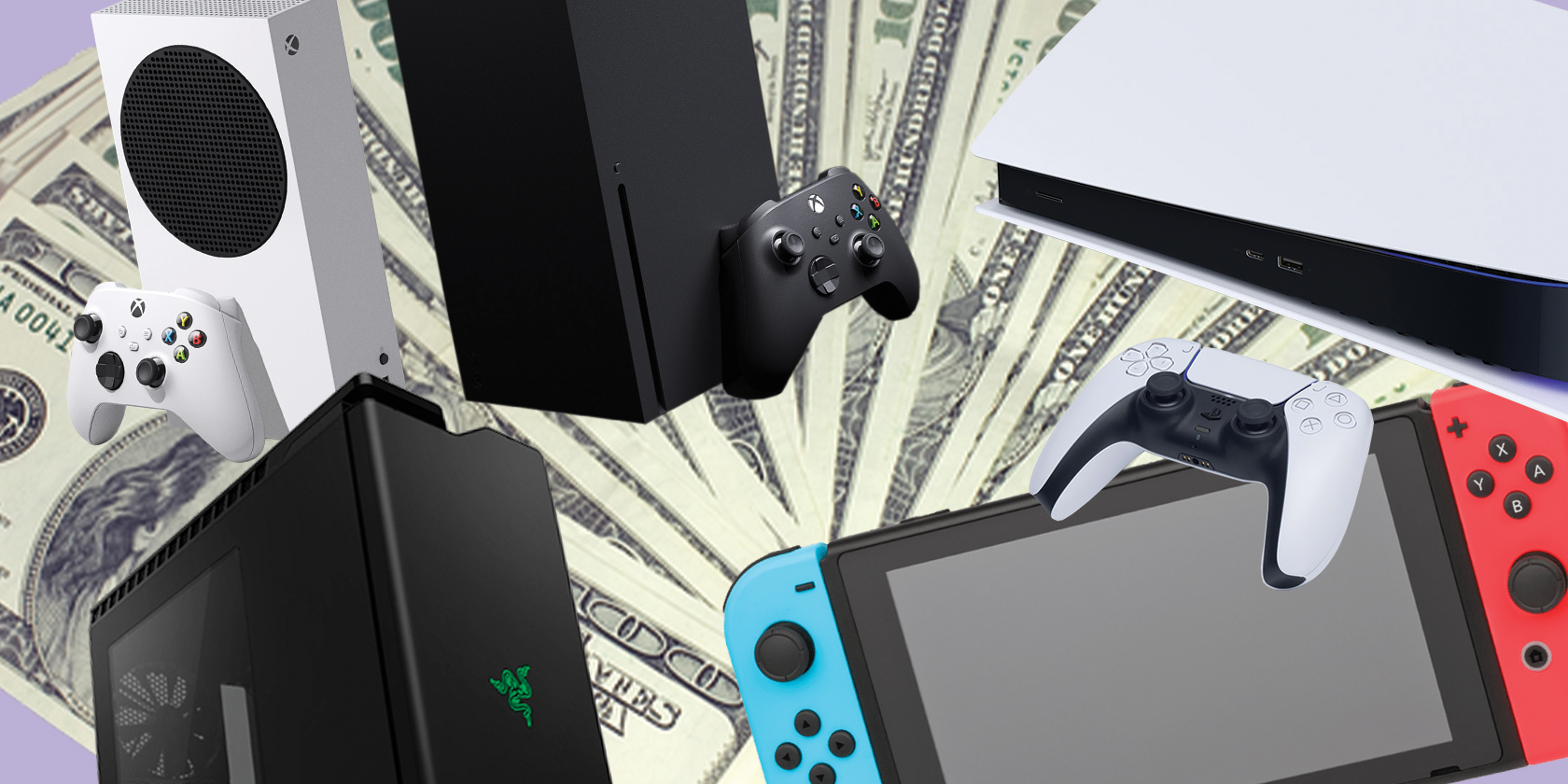 consoles and PCs and US dollar bills