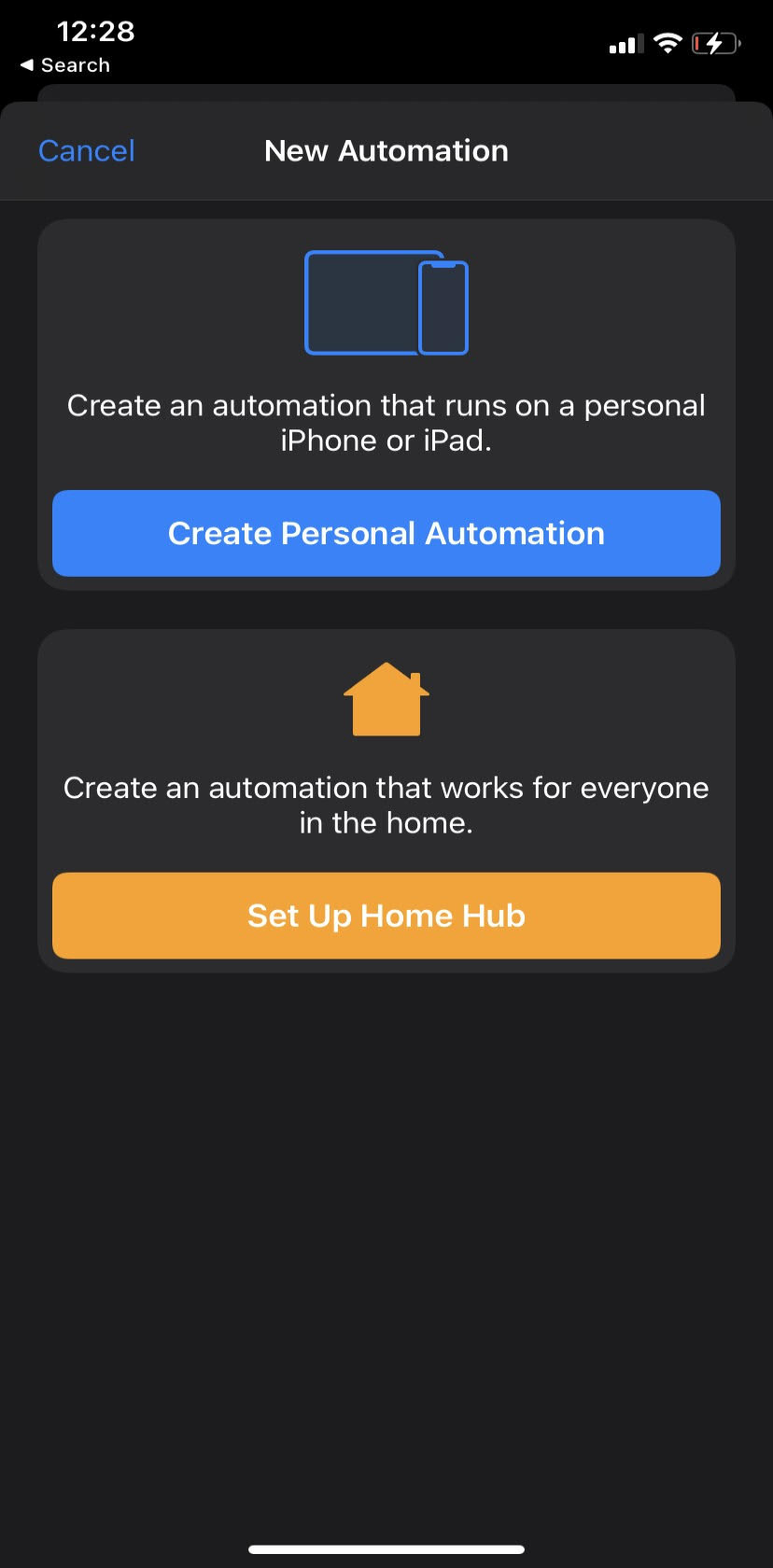 Create personal automation