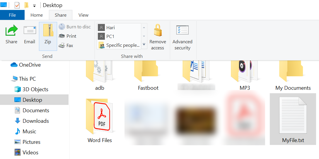 Creating a zip file via File Explorer on Windows