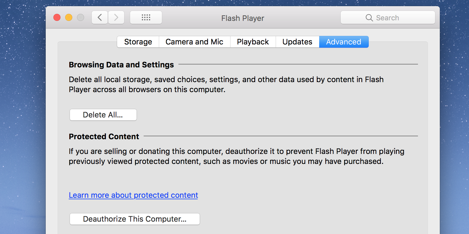 Deauthorize Flash on a Mac